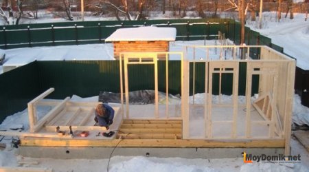 Сборка каркаса стен дома по финской технологии Сборка каркаса стен дома по финской технологии