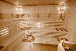 Красивая баня с отделкой деревянная вагонка Красивая баня с отделкой деревянная вагонка