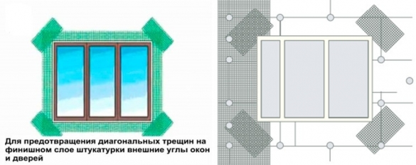 Армирование пенопласта вокруг окон и дверей Армирование пенопласта вокруг окон и дверей