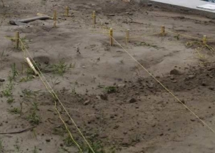 Разметка под укладку тротуарной плитки Разметка под укладку тротуарной плитки